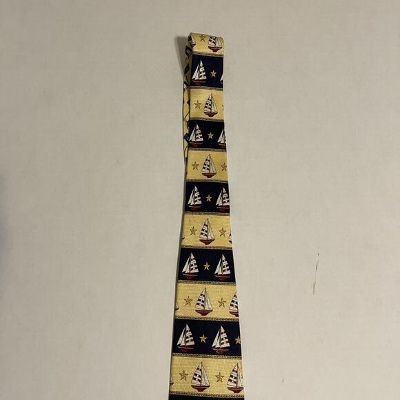 Tommy Hilfiger Men’s Tie Sail Boats Nautical - Picture 3 of 6